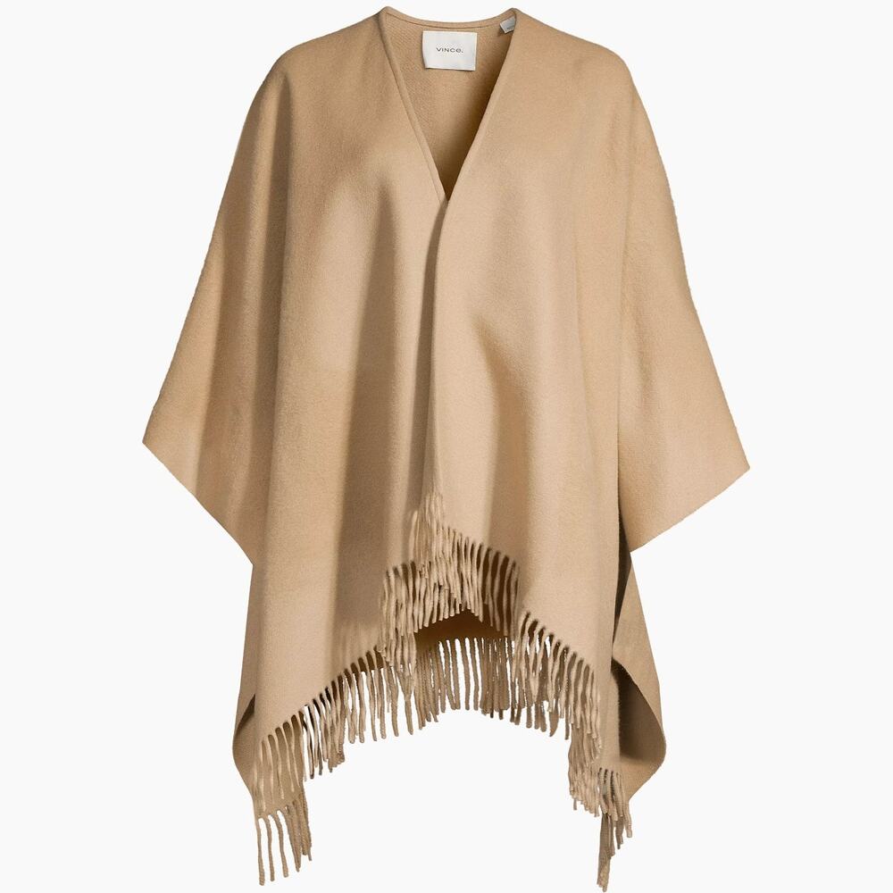 Vince Double-Face Wool-Cashmere Cape One Size - Picture 2 of 5